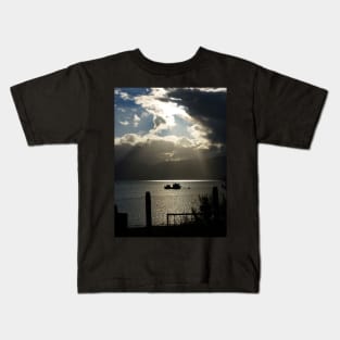 Light and darkness at the sea Kids T-Shirt